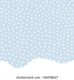 Vector stylish seamless pattern with falling snow. Winter design
