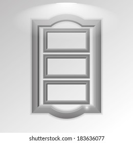 Vector Stylish Silver Frameworks Isolated On Background
