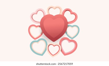 vector stylish valentine anniversary background