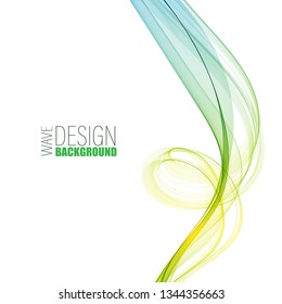 
Vector stylish vertical wave on white background.