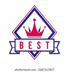 Señal vectorial vintage elegante aislada en blanco, logotipo o emblema de estilo retro, símbolo de estilo antiguo para oferta de producto o venta, elemento de diseño publicitario.