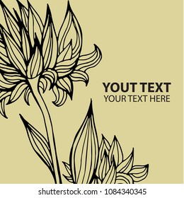 Vector stylish vintage floral background - design elements can be used for invitation, greeting cards. Floral frame