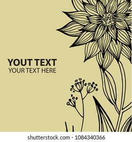 Vector stylish vintage floral background - design elements can be used for invitation, greeting cards. Floral frame