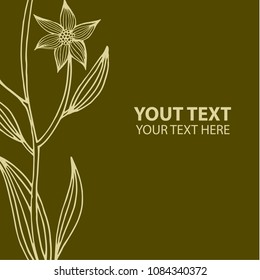 Vector stylish vintage floral background - design elements can be used for invitation, greeting cards. Floral frame