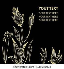 Vector stylish vintage floral background - design elements can be used for invitation, greeting cards. Floral frame