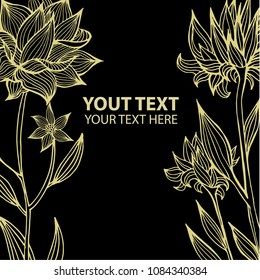 Vector stylish vintage floral background - design elements can be used for invitation, greeting cards. Floral frame