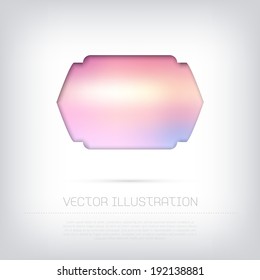Vector stylish web banner / badge / frame with colorful blurred background
