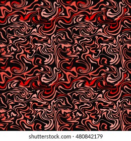 Vector stylization of red and pink marble paper, seamless pattern. Texture for web, print, wallpaper, summer spring fashion, fabric design, website background