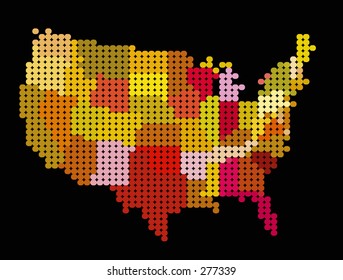 Vector stylization of USA map