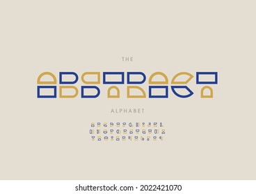 Vector of stylized abstract alphabet and font