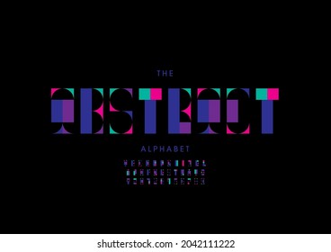 Vector of stylized abstract alphabet and font
