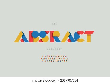 Vector of stylized abstract alphabet and font