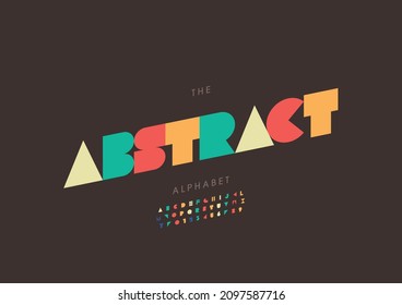Vector of stylized abstract alphabet and font