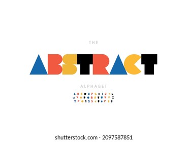 Vector of stylized abstract alphabet and font