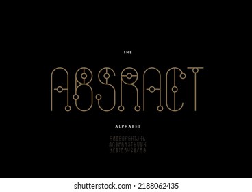 Vector of stylized abstract alphabet and font