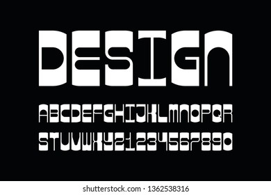 vector of stylized abstract modern  font and alphabet