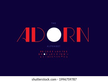Vector of stylized adorn alphabet and font