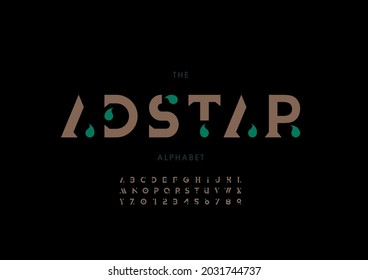 Vector of stylized adstar alphabet and font