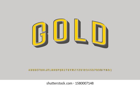 Vector of stylized and alphabet design old style Typography creative font design Abstract modern alphabet 