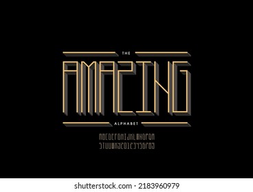 Vector of stylized amazing alphabet and font