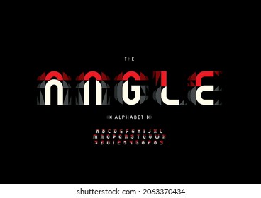 Vector of stylized angle alphabet and font