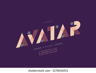 Vector of stylized avatar alphabet and font