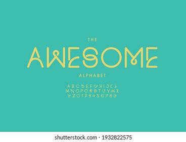 Vector of stylized awesome alphabet and font