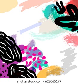 Vector stylized background hand-drawn illustration. Simple shape, bright pattern.