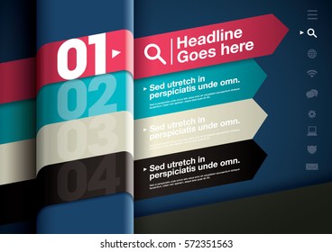 Vector de banner estilizado e infografía