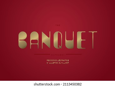 Vector of stylized banquet alphabet and font