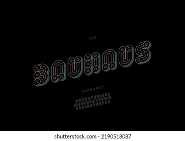 Vector Of Stylized Bauhaus Alphabet And Font