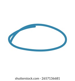 forma oval azul estilizada vetorial com contorno assimétrico
