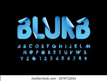Vector of stylized blurb font and alphabet Vector of stylized blurb font and alphabet