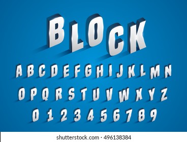 Vector de bloques de alfabeto en negrita estilizados