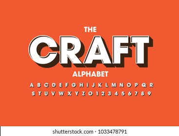 Vector Of Stylized Bold Font And Alphabet