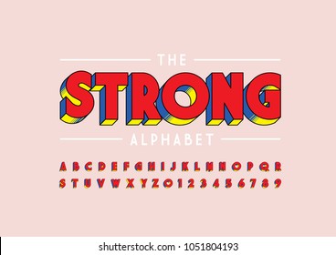 Vector of stylized bold font and alphabet Vector of stylized bold font and alphabet