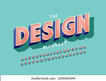 Vector of stylized bold font and alphabet set Vector of stylized bold font and alphabet set