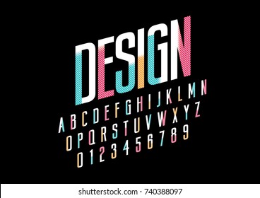 Vector of stylized bold font and alphabet Vector of stylized bold font and alphabet