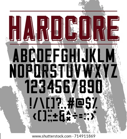 hardcore text font Thumb turn for best ic core