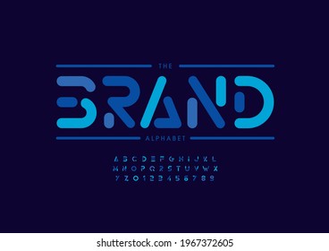 Vector of stylized brand alphabet and font
