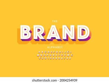 Vector of stylized brand alphabet and font
