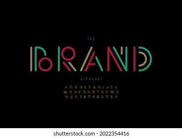 Vector of stylized brand alphabet and font