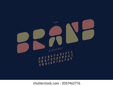 Vector of stylized brand alphabet and font