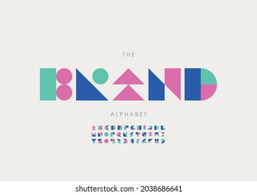 Vector of stylized brand alphabet and font