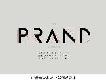 Vector of stylized brand alphabet and font