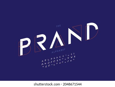 Vector of stylized brand alphabet and font