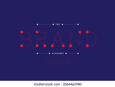 Vector of stylized brand alphabet and font