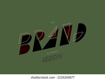 Vector of stylized brand alphabet and font