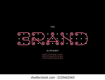 Vector of stylized brand alphabet and font