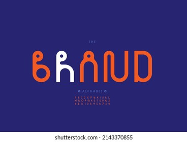 Vector of stylized brand alphabet and font